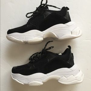 Jeffrey Campbell Lo-Fi Dad Sneakers Black Sz 7.5